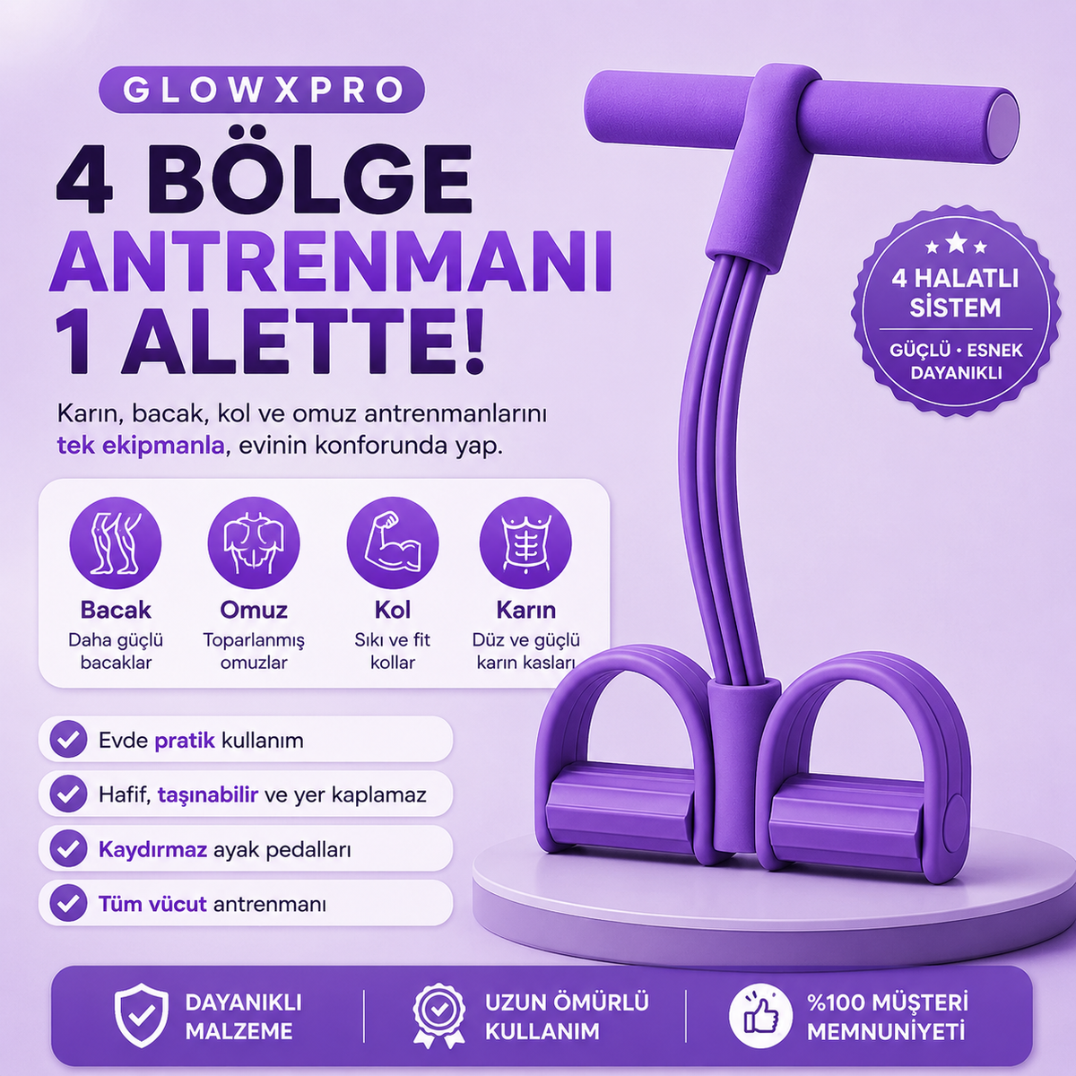 GlowXPro™ Evde Tüm Vücut Egzersiz Aleti